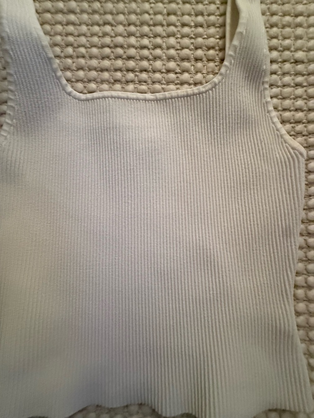 Babaton Ivory Ribbed Square-Neck Tank - Picture 3 of 3